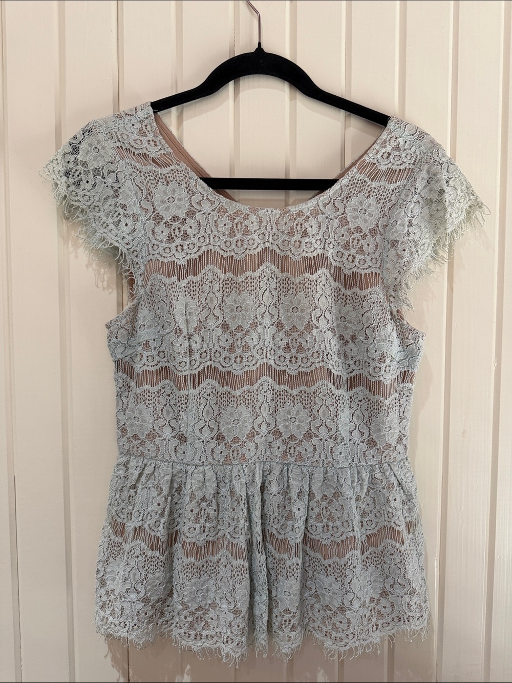 Maeve mint green Lace top